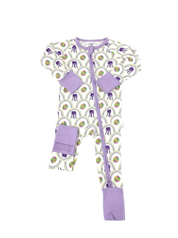 Mardi Gras Sleep Romper