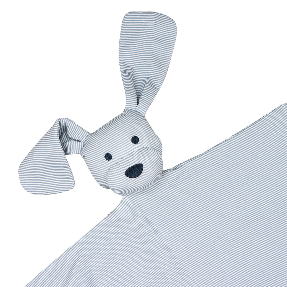 Mini-Stripe Dog Lovey + Paci clip holder