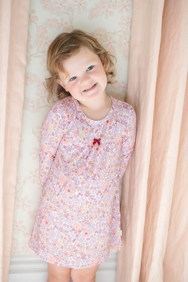 Ditsy Floral Long-Sleeve Dress