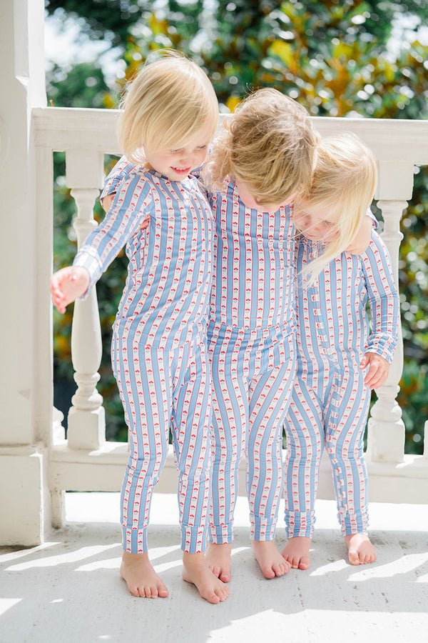 Scalloped Florals Sleep Romper