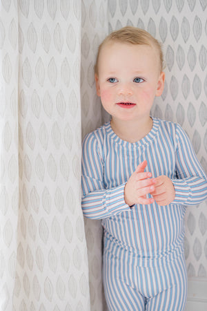 Red & Blue Stripe 2-Piece Pajamas