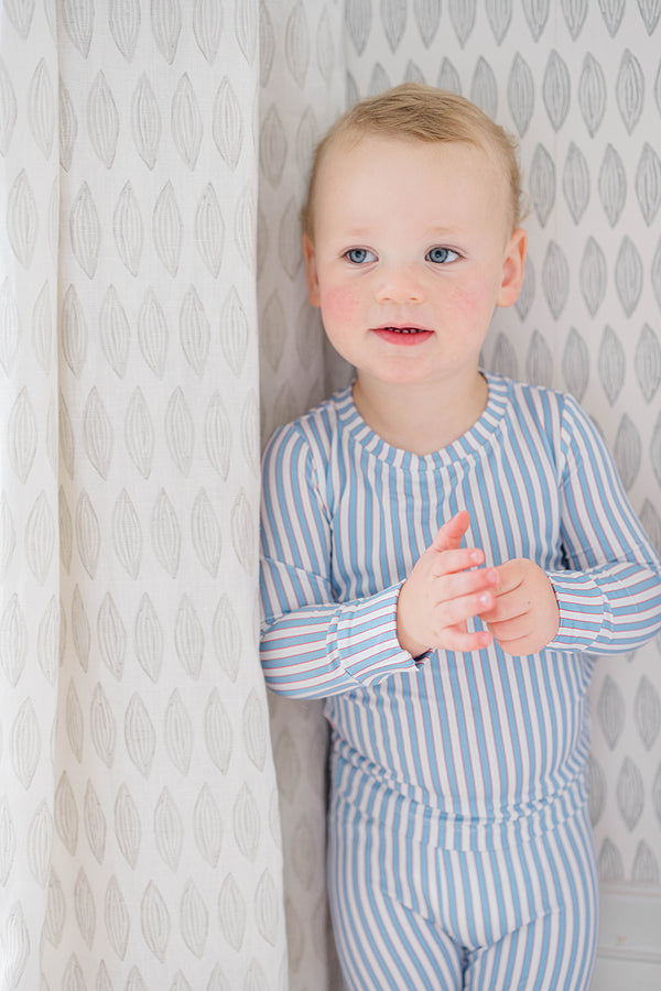 Red & Blue Stripe 2-Piece Pajamas
