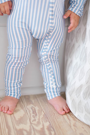 Red & Blue Stripe Sleep Romper