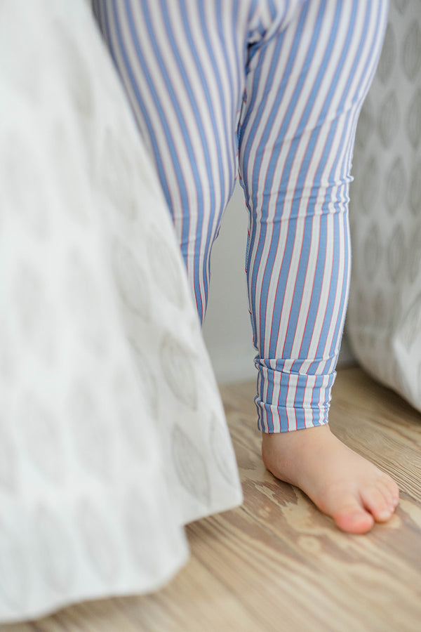 Red & Blue Stripe 2-Piece Pajamas