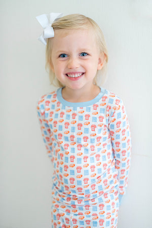 Red & Blue Football 2-Piece Pajamas
