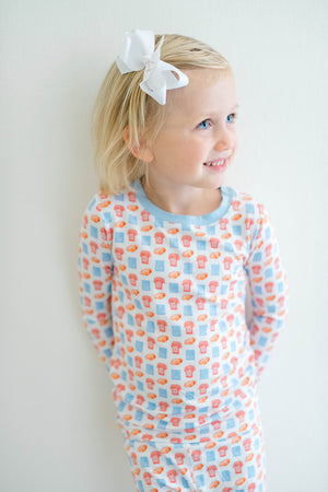 Red & Blue Football 2-Piece Pajamas