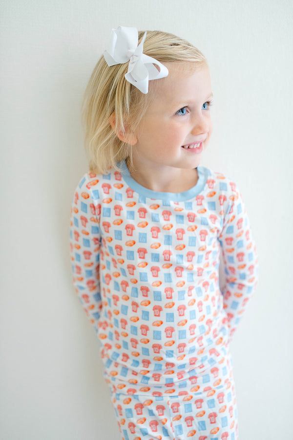 Red & Blue Football 2-Piece Pajamas
