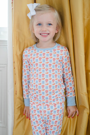 Red & Blue Football 2-Piece Pajamas