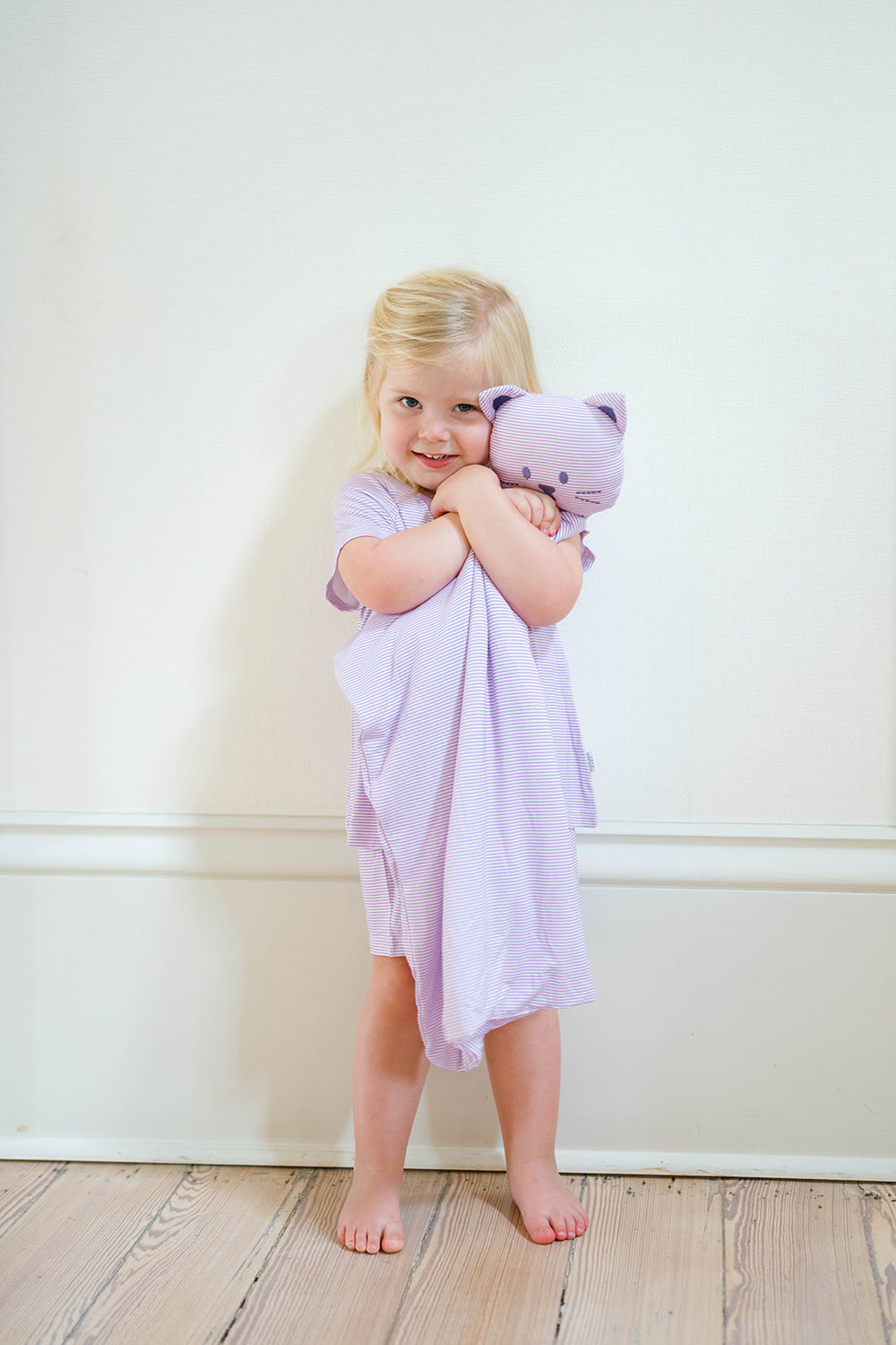 Purple Mini-Stripe Kitty Lovey Blanket