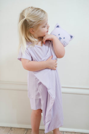 Purple Mini-Stripe Kitty Lovey Blanket