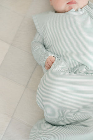 Sleep Bag - Pistachio Mini-Stripe