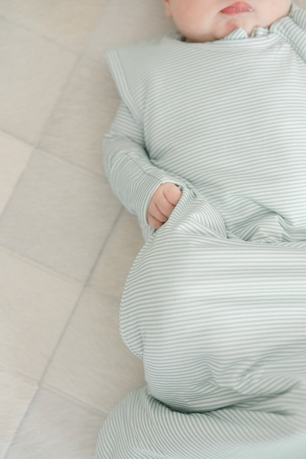 Sleep Bag - Pistachio Mini-Stripe