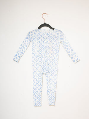 Sleep Romper - Light Blue Clover