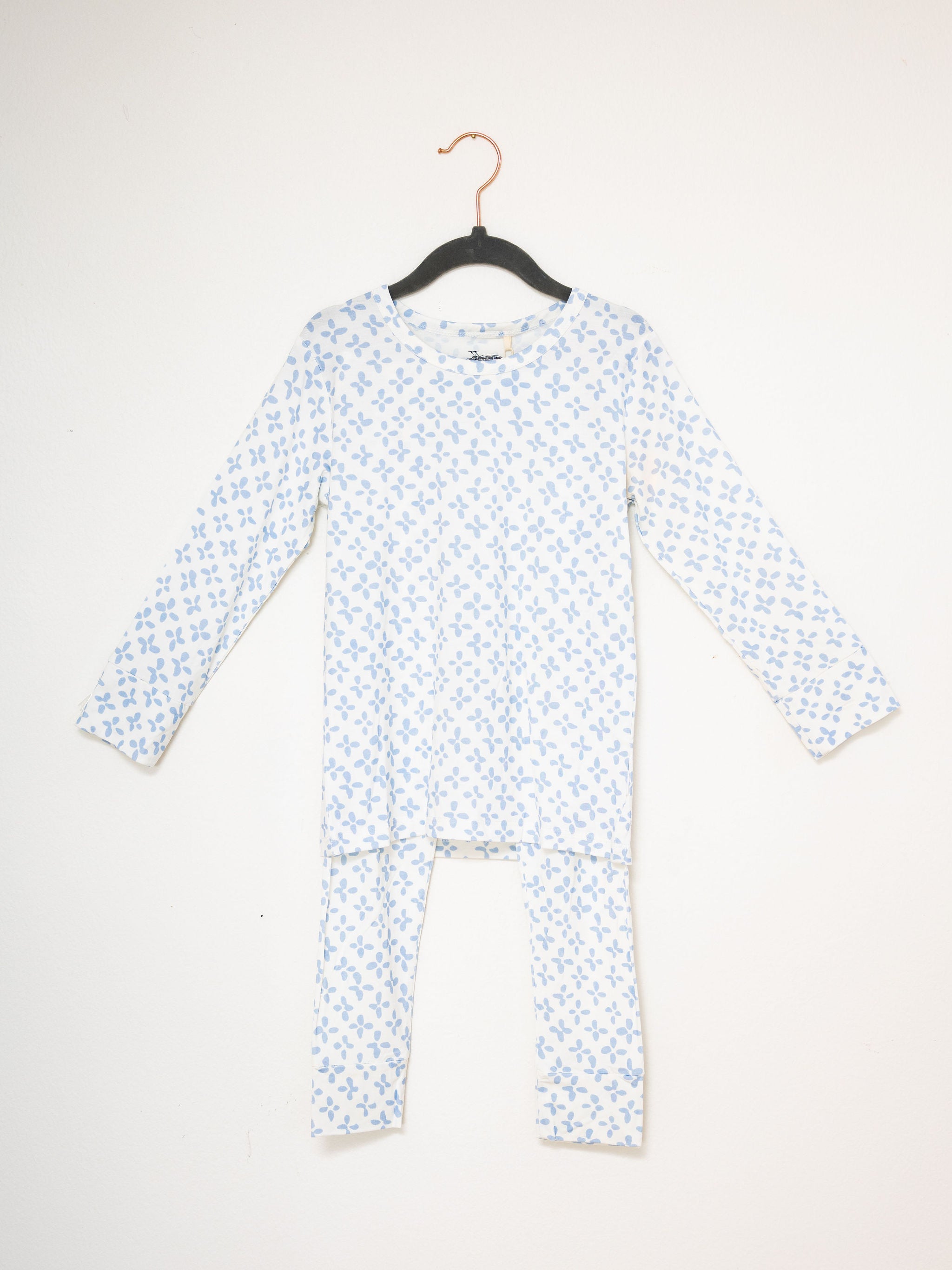 Pajama Set 2 Piece - Light Blue Clover
