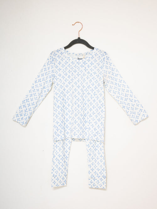 Pajama Set 2 Piece - Light Blue Clover