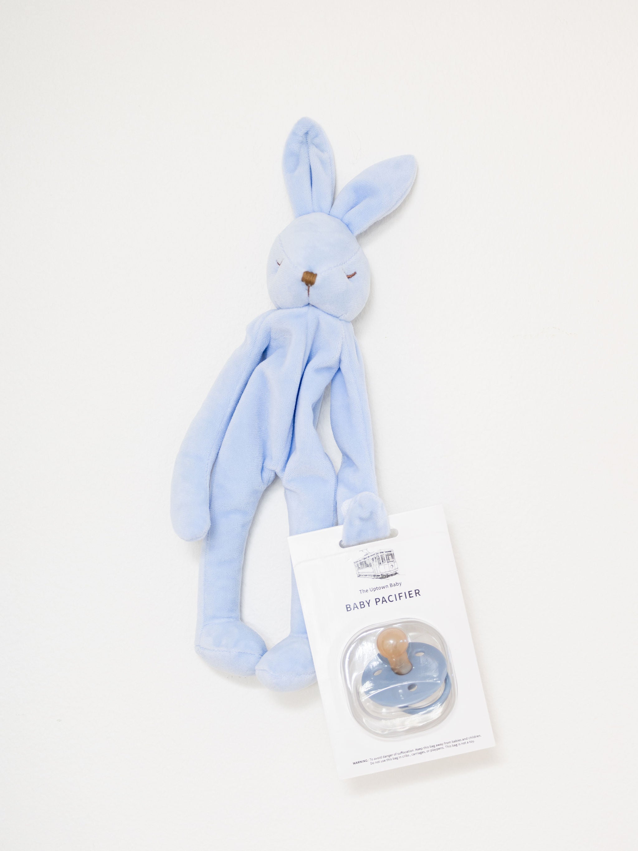 Bunny Lovey / Paci Holder - Blue