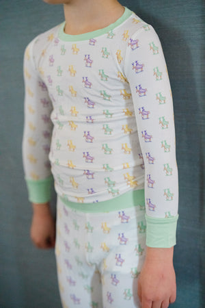 Mardi Gras Horses 2 Piece Pajama Set