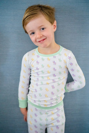 Mardi Gras Horses 2 Piece Pajama Set