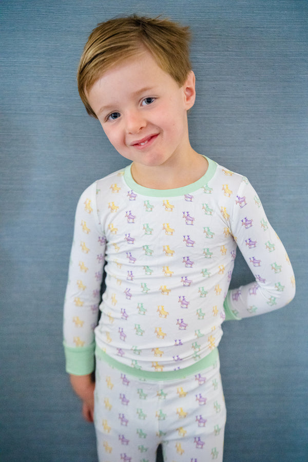 Mardi Gras Horses 2 Piece Pajama Set