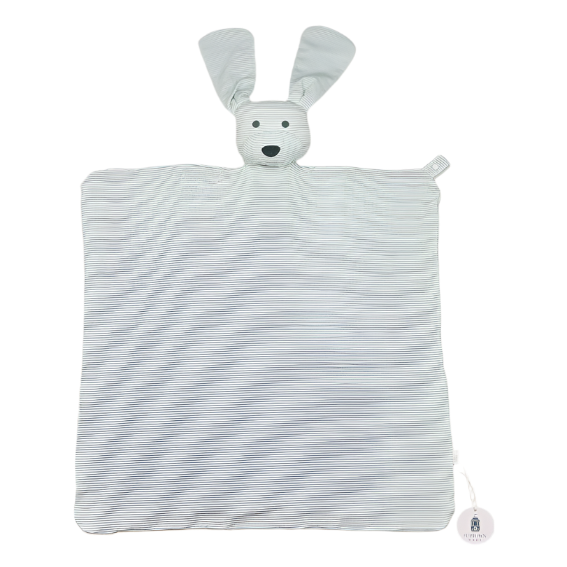Mini-Stripe Dog Lovey + Paci clip holder