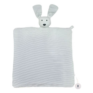 Mini-Stripe Dog Lovey + Paci clip holder