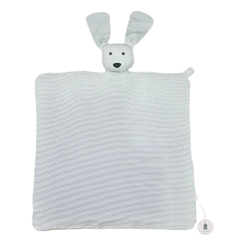 Mini-Stripe Dog Lovey + Paci clip holder
