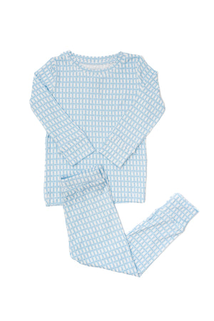 Nellie Howard Ossi X The Uptown Baby Watercolor Basket Weave Pajama Set