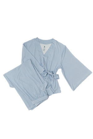 Mini-Stripe Mom Kimono Pajamas