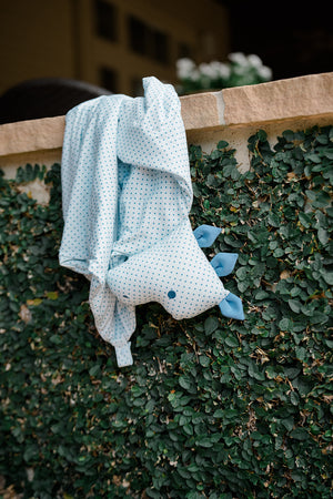 Dino Dots Lovey + Paci clip holder