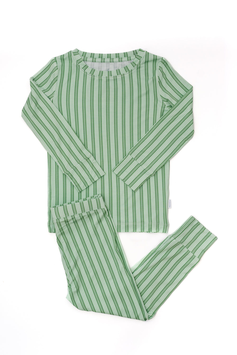 Green Ticking Stripe 2-piece Pajamas