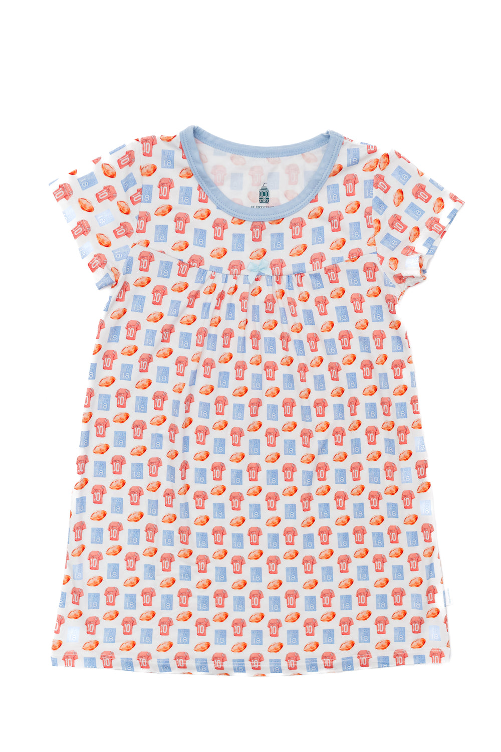 Red & Blue Football Bamboo Dress
