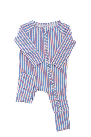 Red & Blue Stripe Sleep Romper