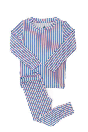 Red & Blue Stripe 2-Piece Pajamas
