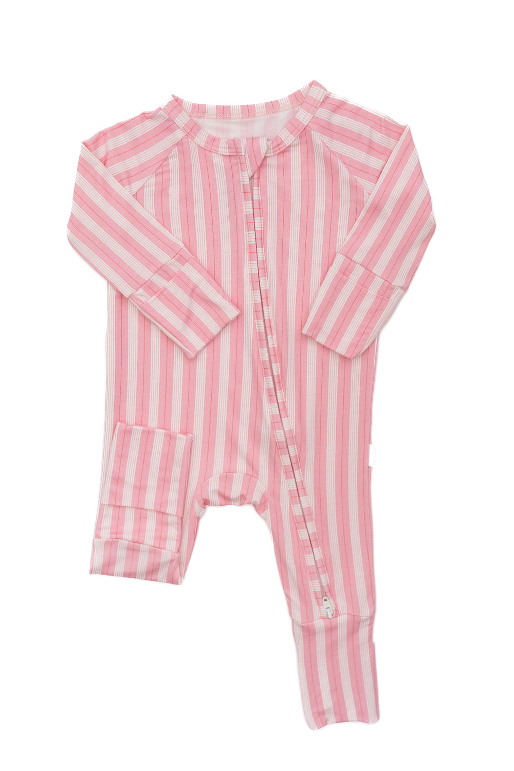 Red/White Holiday Stripes Sleep Romper