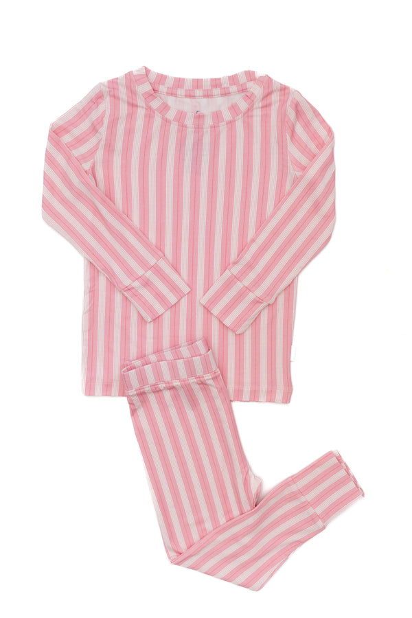 Red/White Holiday Stripes 2-Piece Pajamas
