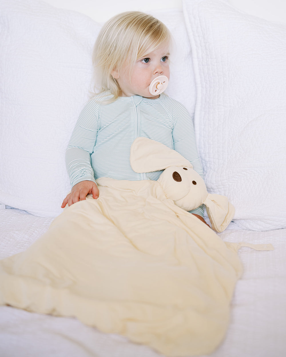 Buttercup Dog Lovey + Paci clip holder