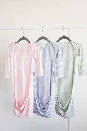 Newborn Gown - Gingham