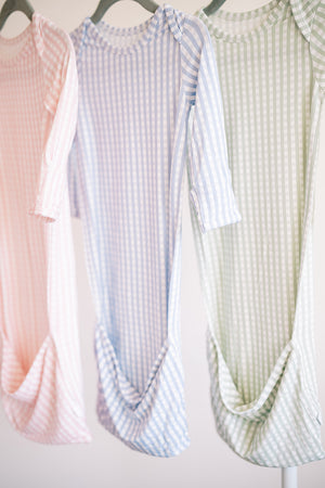 Newborn Gown - Gingham
