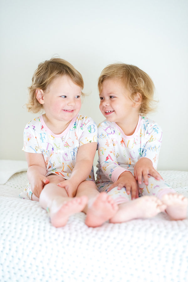 Floral ABC's 2 Piece Pajama Set