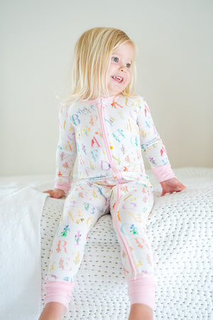 Floral ABC's Sleep Romper