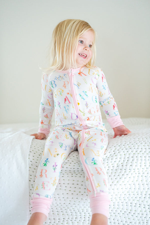 Floral ABC's Sleep Romper