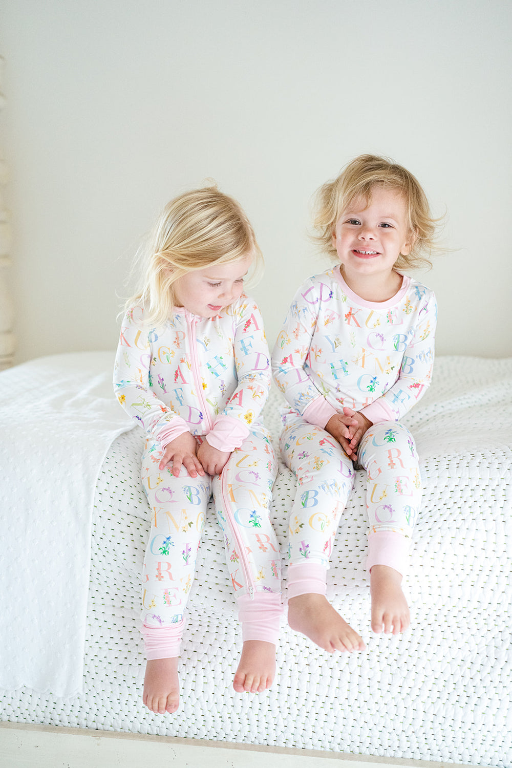 Floral ABC's Sleep Romper