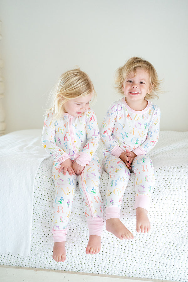 Floral ABC's Sleep Romper