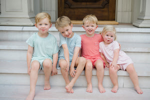 Mini-Stripe Shorts & T-Shirt Set
