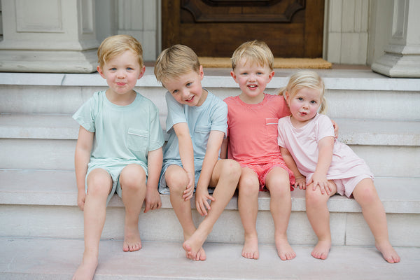 Mini-Stripe Shorts & T-Shirt Set