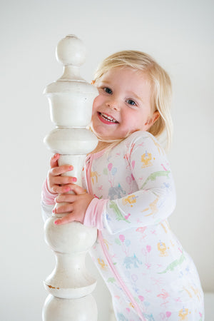 Birthday Zoo Animals - Sleep Romper
