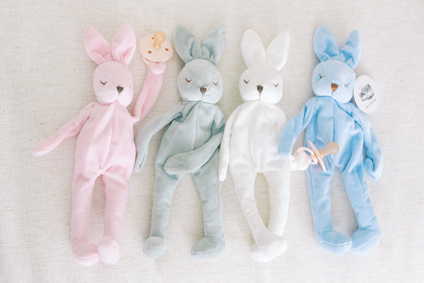 Bunny Lovey / Paci Holder - Blue