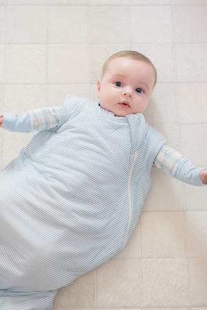 Sleep Bag - Dusty Blue Mini-Stripe