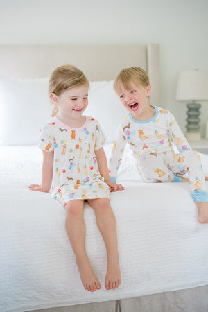 Pink Party Dogs Bamboo Dress