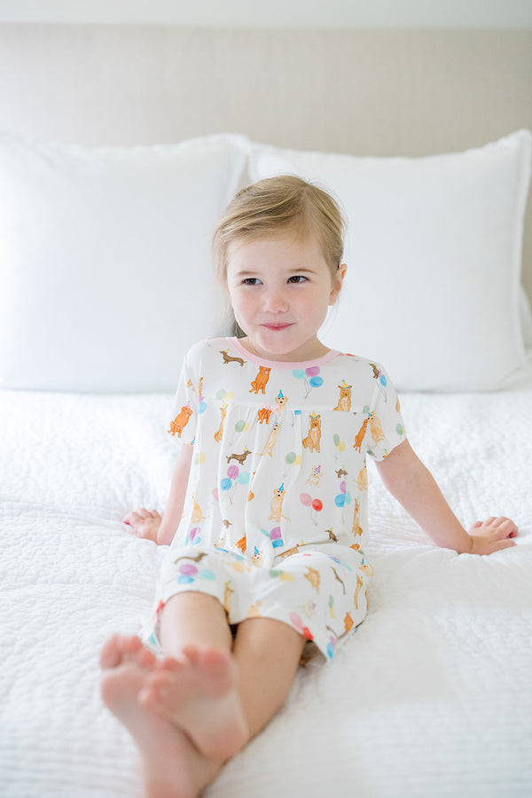 Pink Party Dogs Bamboo Dress